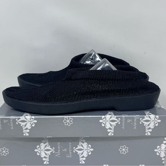 Arcopedico Black Knit Slip-On Shoes Leather insole Handmade Portugal - Picture 5 of 10